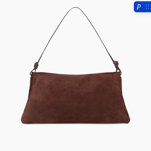 STAUD Chocolate Brown Suede Shoulder Bag - Picture 3 of 3